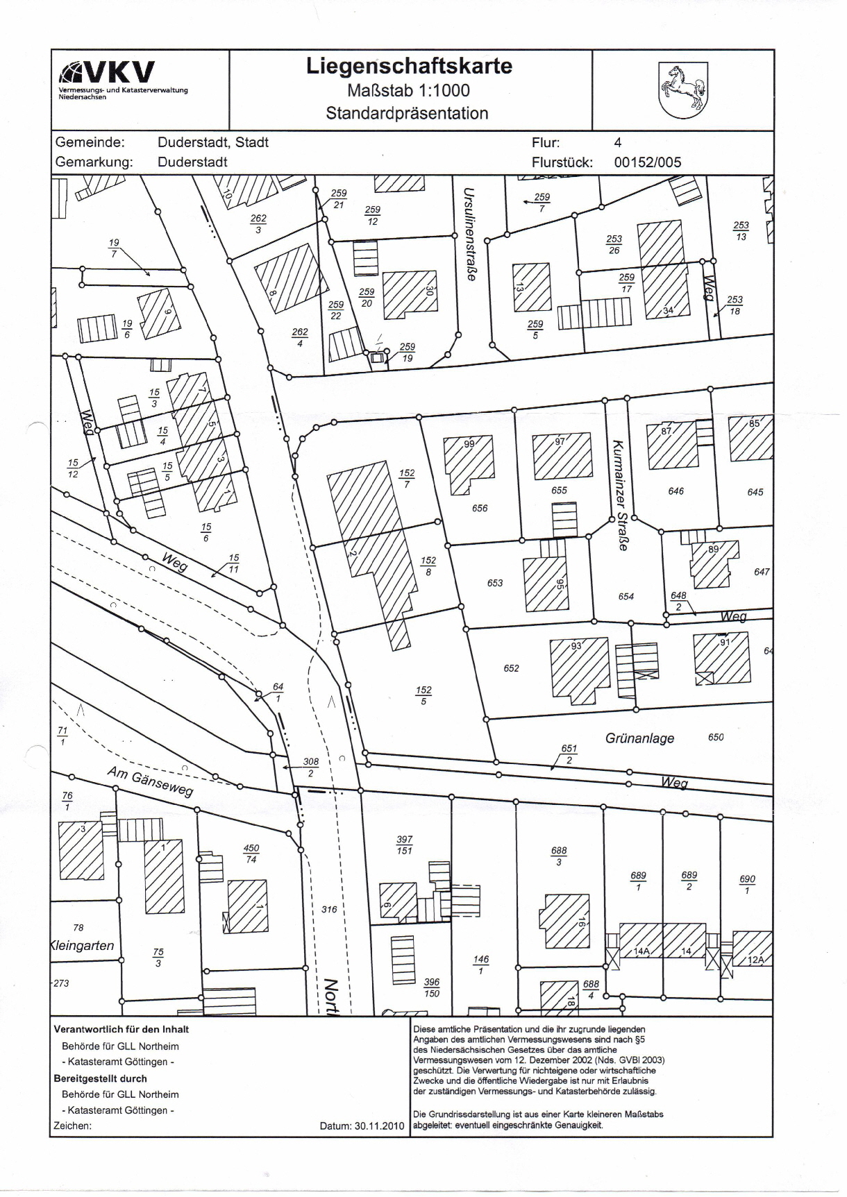 Liegenschaftskarte 1000 Liegenschaftskarte 1000